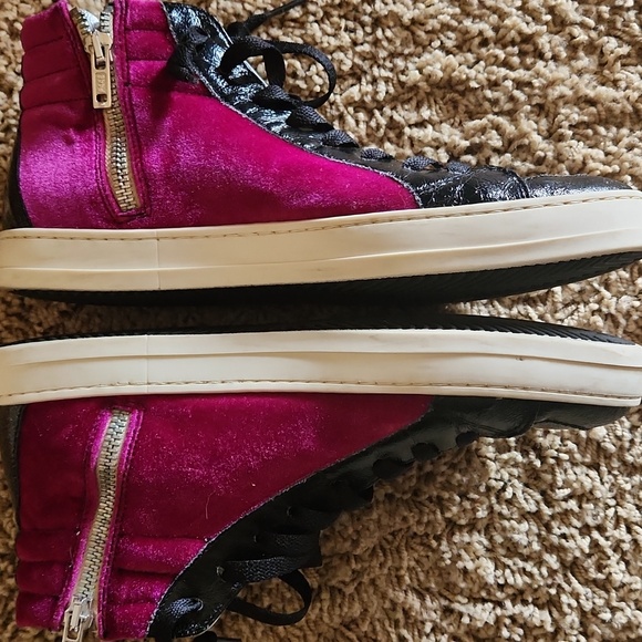 P448 Made In Italy Stylish Women's Leopard Print High-Top Sneakers With Zippers - Picture 2 of 16